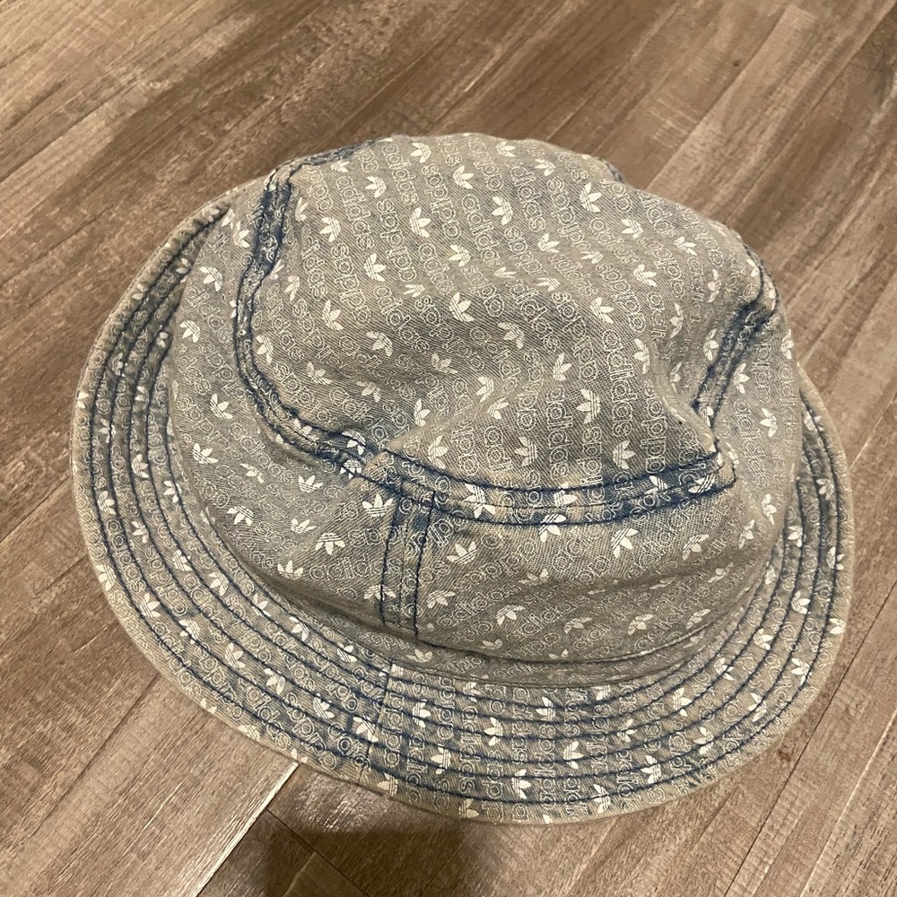 Faded denim adidas bucket hat